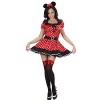 NET TOYS Déguisement de Minnie Mouse Costume de Souris Femme M 40/42 Tenue de Souris pour Femme Petits Pois souricette Robe D