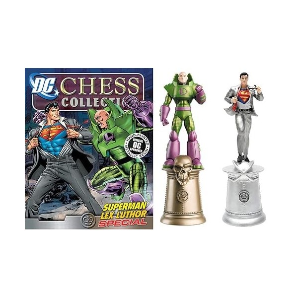 Figurine en résine Chess Collection Special Clark Kent & Lex Luthor