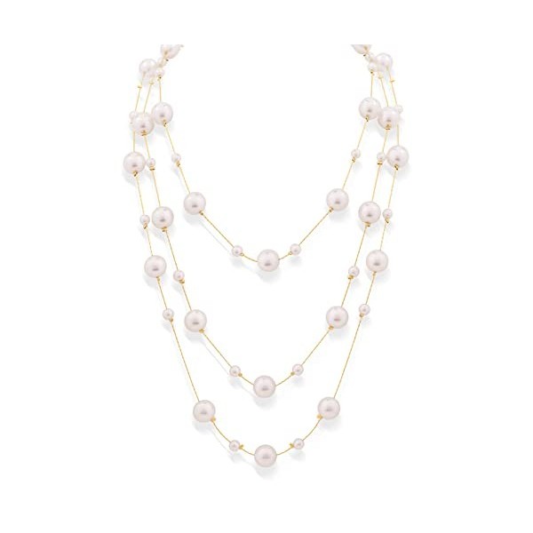 Long collier de perles des années 1920 accessoires de costume pour femme, Plastique, Pas de gemme