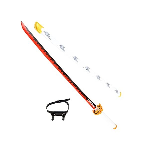 Rengoku Kyoujurou Katana De 104 Cm – Sabre Demon Slayer, Épée Demon Slayer Katana En Bois, Jouet Fait Main, Accessoire De Cos