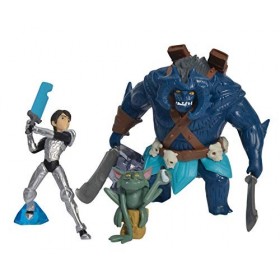 Simba 109211000 Lot de 3 figurines Trolljäger avec Jim, Bular et Goblin, Multicolore