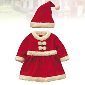 TOYANDONA 3 Pièces Et Filles Preformance Claus Costume Habillé Fantaisie Accessoire Fête Partycm Cm Vêtements Outfit Garçons 