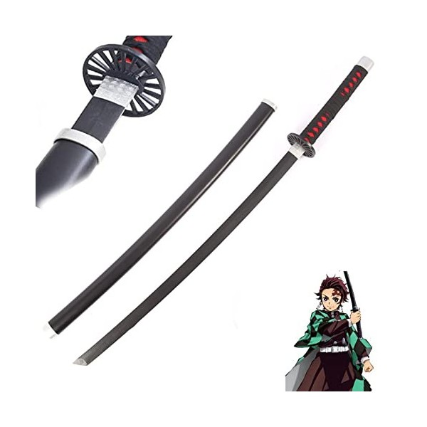 Épée De Samouraï en Bois 75/104cm Jouet Darme Katana Japonais pour Les Amateurs Danime,Jouets Daccessoires De Cosplay,dha