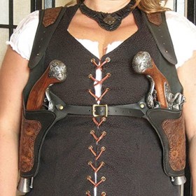 Étui À Pistolet Médiéval Double pour Pistolet À Silex, Accessoire De Costume De Boucanier pour Adulte, Accessoires De Cosplay