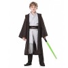 Churgigi Déguisement Jedi Adulte et Enfant Jedi Robe Costume Adulte avec Sabre Laser Carnaval Halloween Cosplay Deguisement