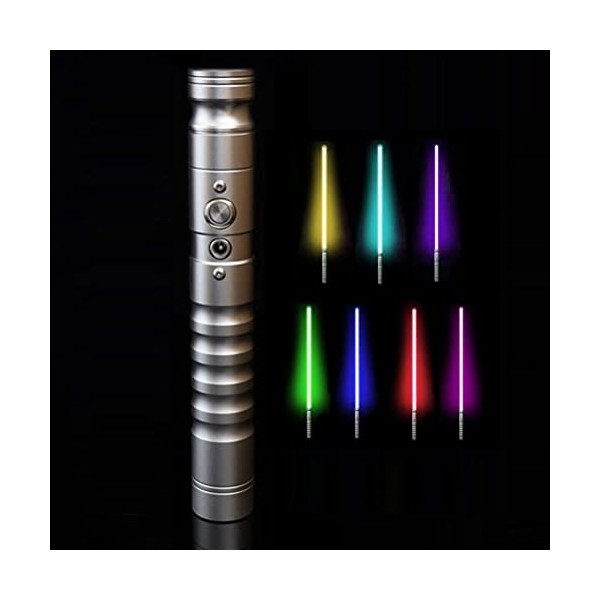 MasYosh Sabre Laser, Sabre Laser 7 Couleurs RVB, Jouet dépée avec éclairage et Effets sonores, épée daccessoires de Cosplay