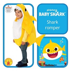 Rubies - Déguisement officiel Baby Shark avec musique - Taille 12-24 mois I-701702TOD, Jaune