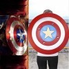 sookin Captain America Shield DéCorations Tenture Murale en Caoutchouc Accessoires Costume RéTro Jeu RôLe Super-HéRos Habilla