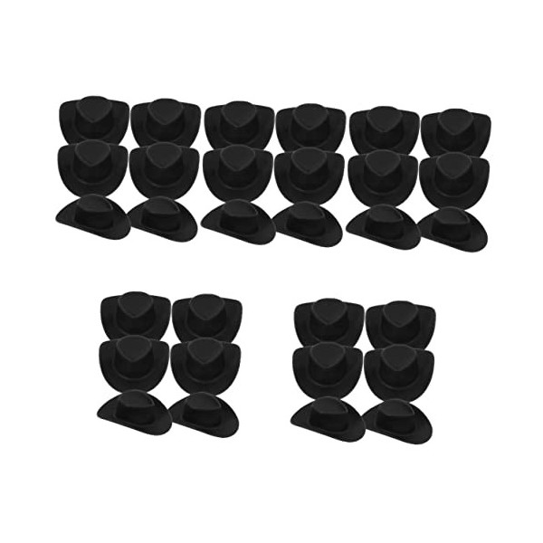 TOYANDONA 250 Pcs Maison De Poupée Chapeau De Cowboy Mini Accessoires Mini Chapeau Mini Bébé Poupées Gâteau Chapeau De Cowboy