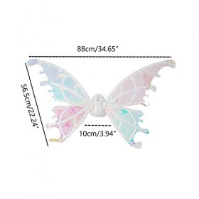 GuoQiao - Ailes de papillons électriques pour enfants, Halloween, cosplay, fête, accessoire de déguisement, aile de fée brill