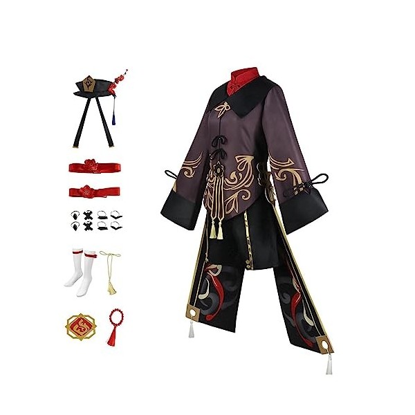 Abonda Genshin Impact Hutao Cosplay Style Chinois Cosplay Ensembles complets Hutao Costume Genshin Impact Deluxe Costumes Ani