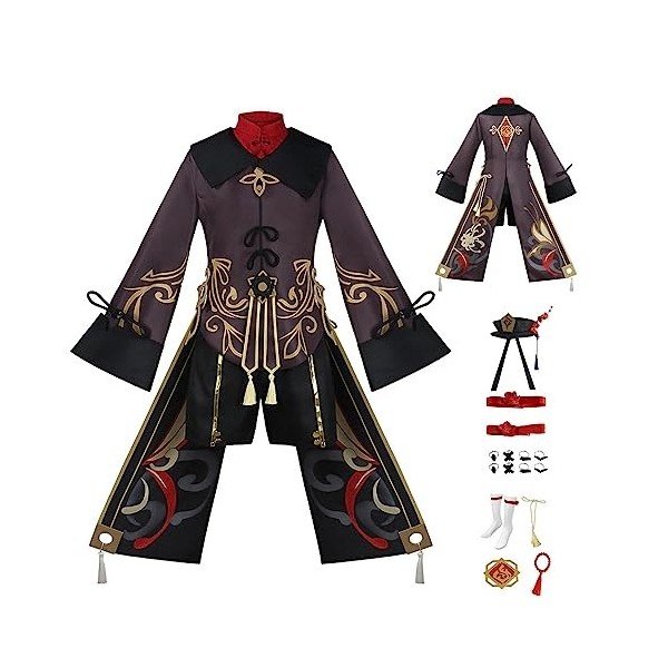 Abonda Genshin Impact Hutao Cosplay Style Chinois Cosplay Ensembles complets Hutao Costume Genshin Impact Deluxe Costumes Ani