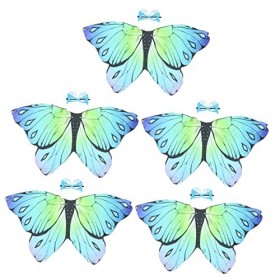 Toyvian Déguisement De Fée 5 Ensembles Enfants Robe Adulte Cape Festival Papillons Ailes Décoratif Fantaisie Oeil Filles Et N