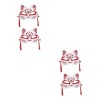 Toyvian 12 Pièces Noël Pour Les Renards Fête Visage Animal Femmes Kabuki Photo Accessoires Moitié Lumineux Mascarade Décor La