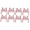 Toyvian 12 Pièces Noël Pour Les Renards Fête Visage Animal Femmes Kabuki Photo Accessoires Moitié Lumineux Mascarade Décor La