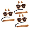 minkissy 2 Ensembles Accessoires De Cosplay De Queue DOreille DAnimal Faux Décor DHalloween Décor De Porte Oreilles De Ren