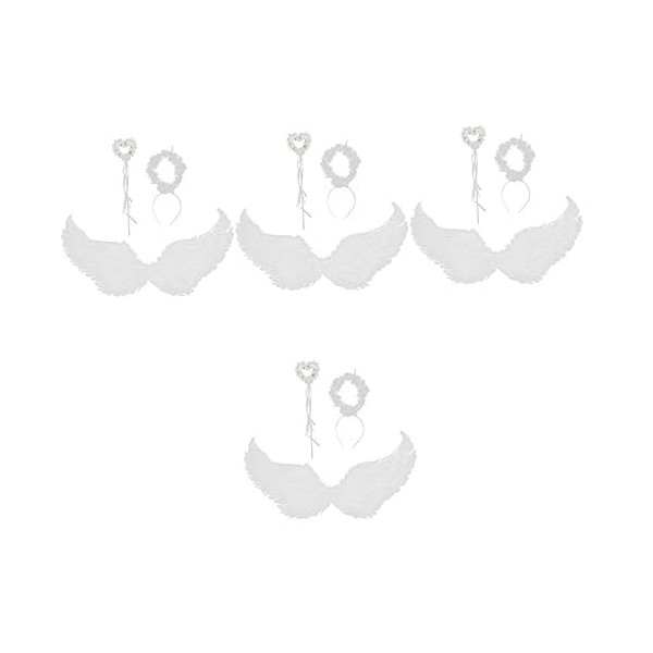 Toyvian 3 Ensembles De Fée Costumes Pour Enfants Baguettes Pour Adultes Ailes DAnge En Plastique Pour Enfants Accessoire Ail