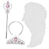 Toyvian 3 Ensembles De Fée Costumes Pour Enfants Baguettes Pour Adultes Ailes DAnge En Plastique Pour Enfants Accessoire Ail
