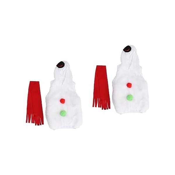 Toyvian 2Pcs Set Costume De Noël Splendide Robe Santa Claus Costume Infantile Garçon Vêtements Noël Bonhomme De Neige Cosplay