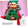 Toyvian 2Pcs Set Costume De Noël Splendide Robe Santa Claus Costume Infantile Garçon Vêtements Noël Bonhomme De Neige Cosplay