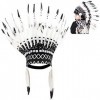 GOTOTOP Coiffe amérindienne, Chef Indien Plume Accessoires Chapeau drôle Enfant Photographie Accessoires Chapeau pour Enfant 