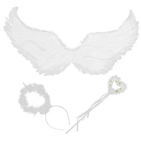 Toyvian Deguisement Adulte 3 Ensembles Aldult Robe Magnifique En Plastique Enfants Halloween Costume Enfants Ailes DAnge Pro