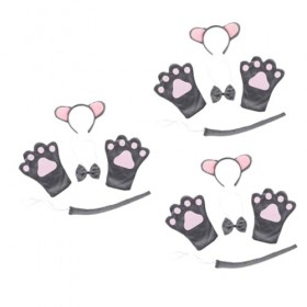 Toyvian 6 Ensembles Souris Bandeau Ensemble Enfants Robe Costumes Pour Enfants Fille Accessoires Cosplay Costume Halloween Or