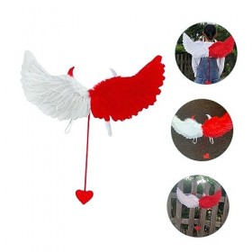 Toyvian 5 Pièces Ailes Accessoires DAile DHalloween Blanc Rouge Cosplay Ailes Du Diable Femmes Noires Tenues Habillées Pour