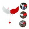 Toyvian 5 Pièces Ailes Accessoires DAile DHalloween Blanc Rouge Cosplay Ailes Du Diable Femmes Noires Tenues Habillées Pour