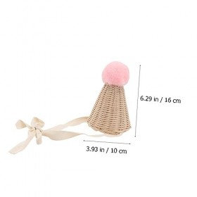 Abaodam 3 Pcs Chapeau en Rotin Bébé Chapeau Conique en Rotin Chapeau De Fête Enfant Chapeau Nouveau-Né Bonnet Accessoires Pho