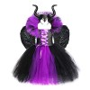 Hongsuny Filles Halloween diable robe avec accessoires enfants diable Halloween Costumes robe en tulle déguisement tenue sorc