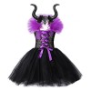 Hongsuny Filles Halloween diable robe avec accessoires enfants diable Halloween Costumes robe en tulle déguisement tenue sorc