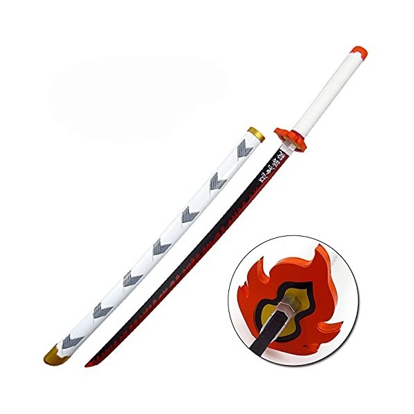 WFENG Épée Blade de Slayer Kuromon Tanjiro Cos Abs Abs Halloween Accessoires Katana Pour Des Accessoires de Rôle/The Hand Is 