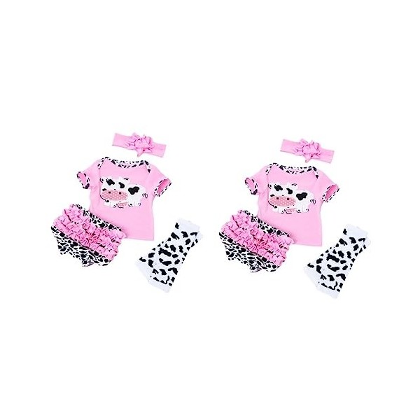 SOIMISS 12 Pièces Vêtements De Poupée De Vache Tenue De Nouveau-Né Fille Poupée Bébé Fille Vêtements Bébé Fille Fournitures D