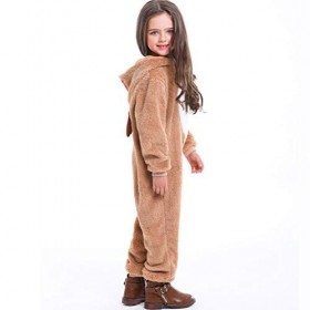 ABOOFAN Costume délan en polaire pour jeu de rôle, costume de cosplay, taille 105-120 cm, kaki foncé