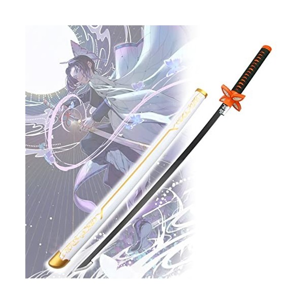 PICFEA Épée Bambou Lame Japonais Katana Anime Demon Slayer Kochou Shinobu Épée Cosplay Fans dAnime Cosplay Accessoires Cadea