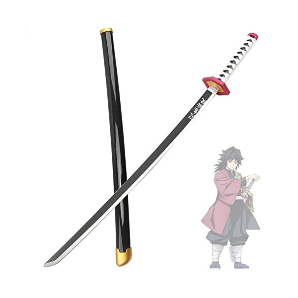 HASMI Épée de Samouraï Anime Démon de Slayer Cosplay Katana En Bambou, Accessoire DArme, Jouets Décoratifs Ninja Japonais 76