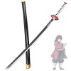 HASMI Épée de Samouraï Anime Démon de Slayer Cosplay Katana En Bambou, Accessoire DArme, Jouets Décoratifs Ninja Japonais 76