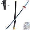 Épée à Lame de Tueur de démons avec Ceinture Noire, Accessoire de Jouet à Lame Multiple Cosplay Katanas,modèle darme 76cm/10