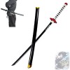 Épée à Lame de Tueur de démons avec Ceinture Noire, Accessoire de Jouet à Lame Multiple Cosplay Katanas,modèle darme 76cm/10