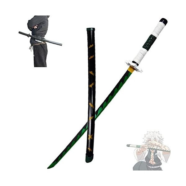 Épée à Lame de Tueur de démons avec Ceinture Noire, Accessoire de Jouet à Lame Multiple Cosplay Katanas,modèle darme 76cm/10