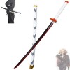 Épée à Lame de Tueur de démons avec Ceinture Noire, Accessoire de Jouet à Lame Multiple Cosplay Katanas,modèle darme 76cm/10