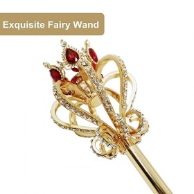 GlSAKE Reine Roi Sceptre Strass Fée Princesse Baguette Pâques Jeu de Rôle Props Fête Mariage Dress-up Costume Accessoires 19