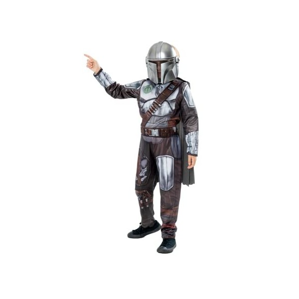 Rubies - Star Wars Officiel - Déguisement luxe The Mandalorian - Taille 5-6 ans