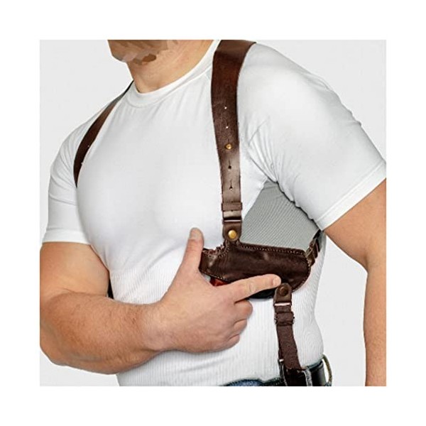 HLGQ Holster en Cuir de Cuir pour Homme médiéval, étui à Pistolet de Cow-Boy de Western, Vintage Steampunk Style Accessoires 