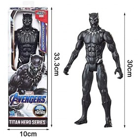 OBLRXM Marvel Avengers – Figurine Black Panther Titan Hero - 30 cm, Black Panther Figure, Black Panther Anime Action Figure, 