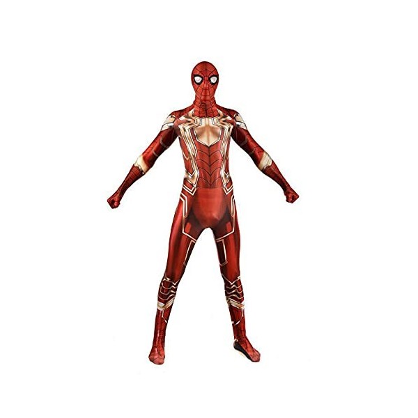 MYYLY Enfant Fer Spiderman Tenue Avengers Cosplay Body 3D Déguisement Costume Halloween Carnaval Unisexe Fête Film Combinaiso