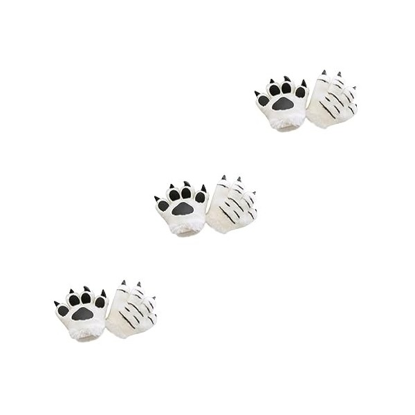 ibasenice 3 Pcs Jeu En Peluche Forme Confortable Accessoire Hommes Femmes Cosplay Style Animal Léopard Halloween Cheveux Et P