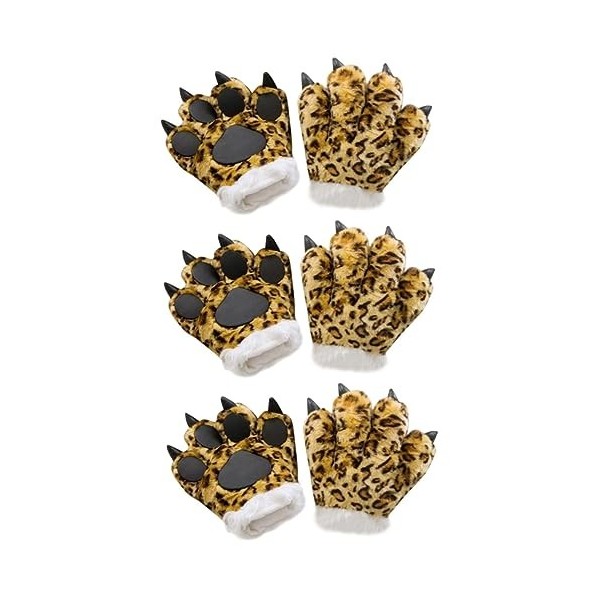 ibasenice 3 Pcs Jeu En Peluche Forme Confortable Accessoire Hommes Femmes Cosplay Style Animal Léopard Halloween Cheveux Et P