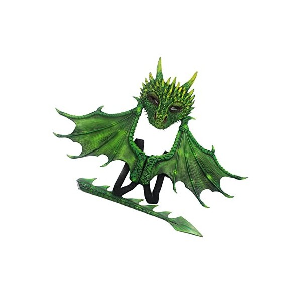 LOVIVER Costume D Dragon Ensemble de Masque de Queue D Dinosaure Jeu de Rôle Cosplay Accessoires pour Anniversaire Mardi Fi